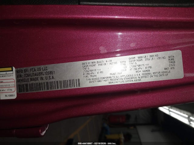 1C6HJTAG8RL126851 Jeep Gladiator Willys
