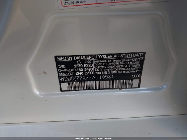 2007 MERCEDES-BENZ CLS 63 AMG WDDDJ77X77A110581 Photo 8