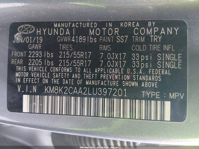 Hyundai Kona Sel 2020 KM8K2CAA2LU397201 Image 9