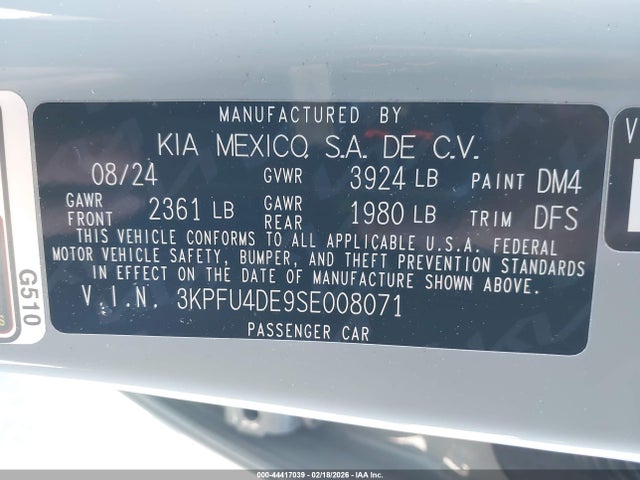 KIA K4 Ex 2025 3KPFU4DE9SE008071 Image 9