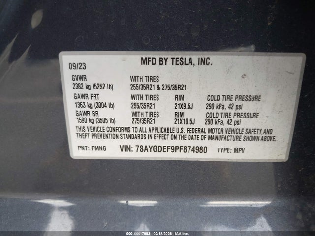 2023 TESLA MODEL Y 7SAYGDEF9PF874980 Photo 8
