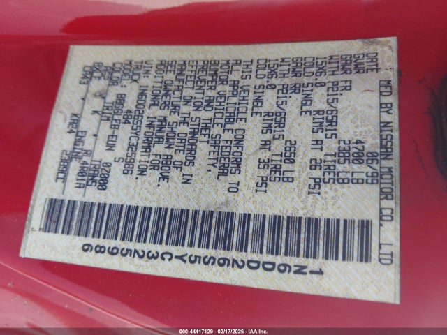 2000 NISSAN FRONTIER 1N6DD26S5YC325986 Photo 8