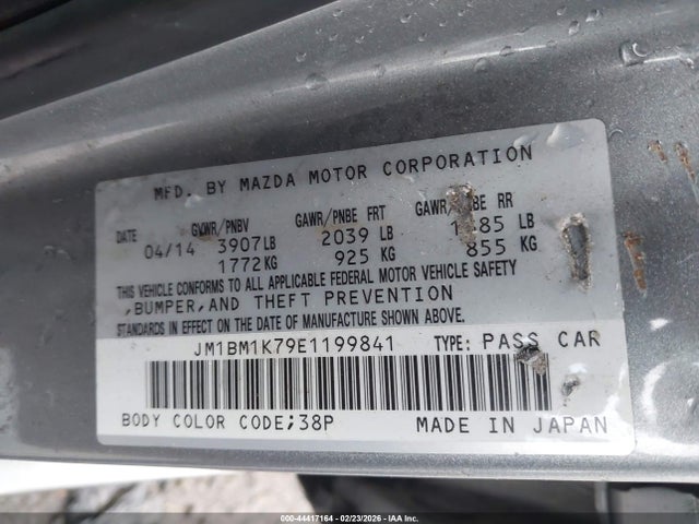 JM1BM1K79E1199841 Mazda Mazda3 I Sport