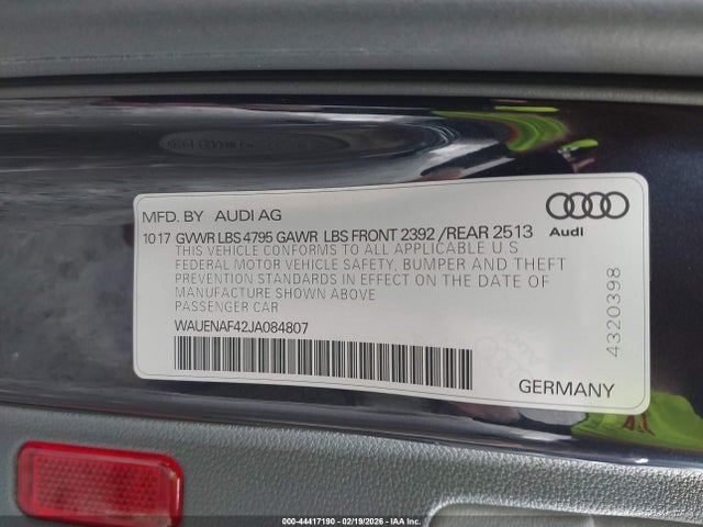 2018 AUDI A4 WAUENAF42JA084807 Photo 8