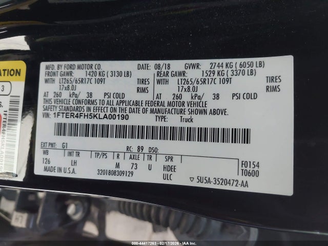 2019 FORD RANGER 1FTER4FH5KLA00190 Photo 8