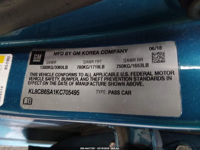 Chevrolet Spark Ls Cvt 2019 KL8CB6SA1KC705495 Image 9