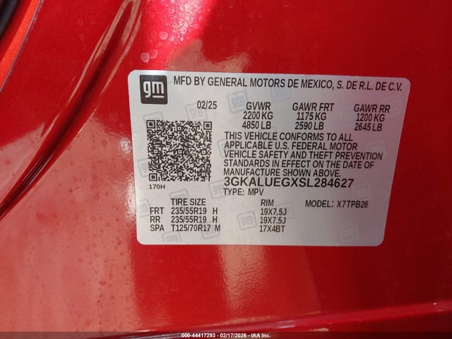 3GKALUEGXSL284627 GMC Terrain Awd Elevation