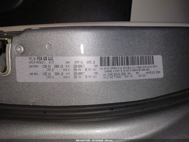 44417359 :رقم المزاد ، 2C4RC1BG3JR119229 vin ، 2018 Chrysler Pacifica Touring L مزاد بيع