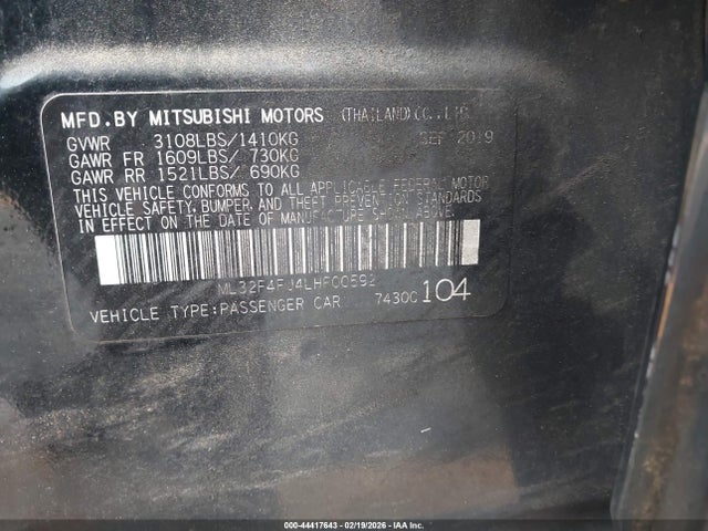 2020 MITSUBISHI MIRAGE G4 ML32F4FJ4LHF00592 Photo 8