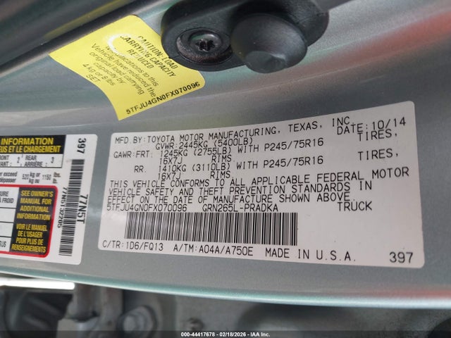 5TFJU4GN0FX070096 Toyota Tacoma Prerunner V6
