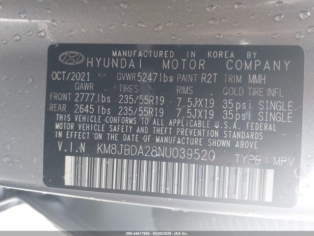 2022 HYUNDAI TUCSON PLUG-IN HYBRID KM8JBDA28NU039520 Photo 8