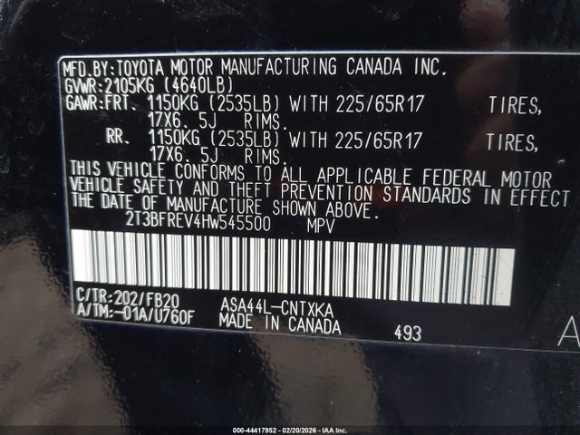 Toyota RAV4 LE 2017 2T3BFREV4HW545500 Image 9