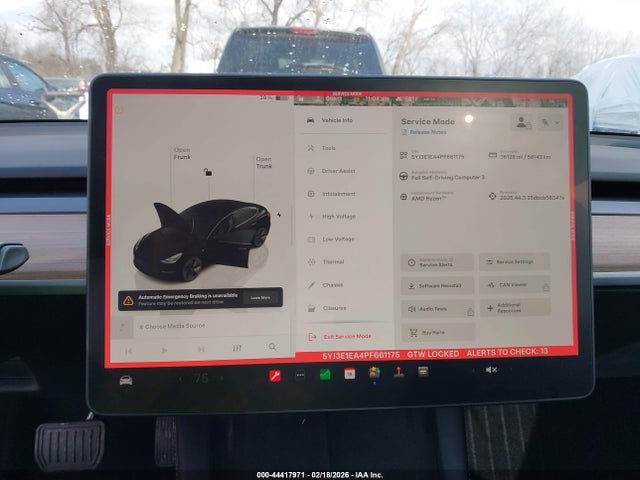 44417971 :رقم المزاد ، 5YJ3E1EA4PF661175 vin ، 2023 Tesla Model 3 Rear-wheel Drive مزاد بيع