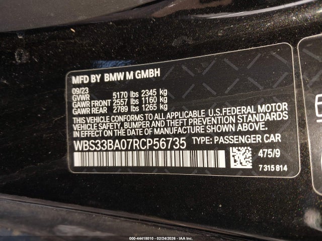 2024 BMW M4 WBS33BA07RCP56735 Photo 8