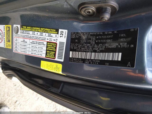 Toyota Sienna Xle 8 Passenger 2017 5TDYZ3DC4HS891675 Image 9