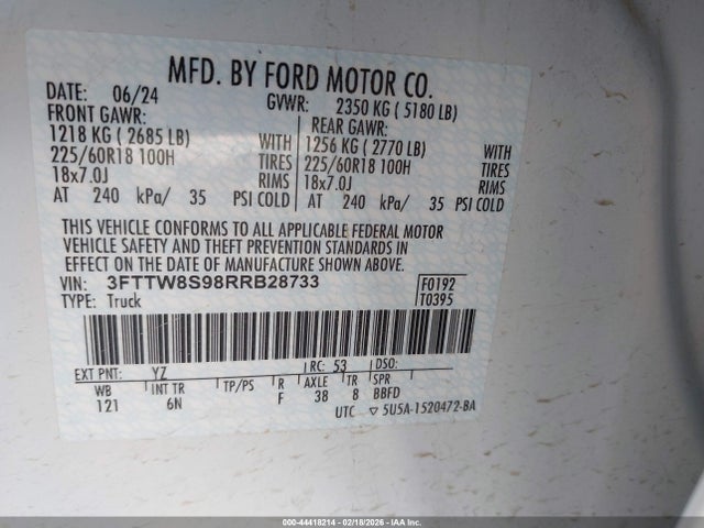Ford Maverick Lariat 2024 3FTTW8S98RRB28733 Image 9