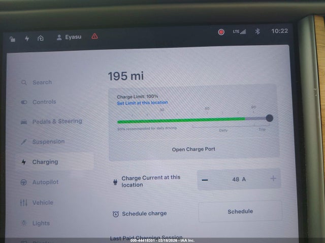 5YJXCDE22KF180206 Tesla Model X 100d/75d/long Range/standard Range