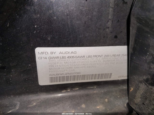 2015 AUDI A4 WAUBFAFL4FN007086 Photo 8