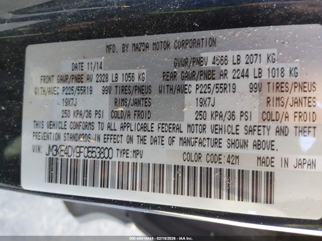 JM3KE4DY9F0553800 Mazda Cx-5 Grand Touring