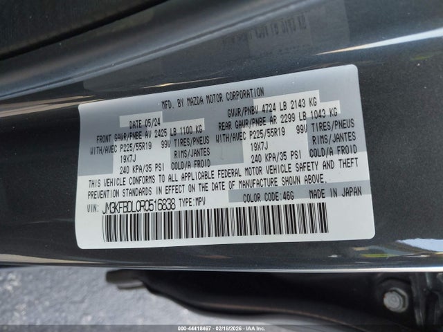 2024 MAZDA CX-5 JM3KFBDL0R0516838 Photo 8