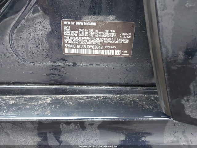 Aukcja sprzedaży 2018 Bmw X5 M, vin: 5YMKT6C58J0Y83848, numer aukcji: 44418472