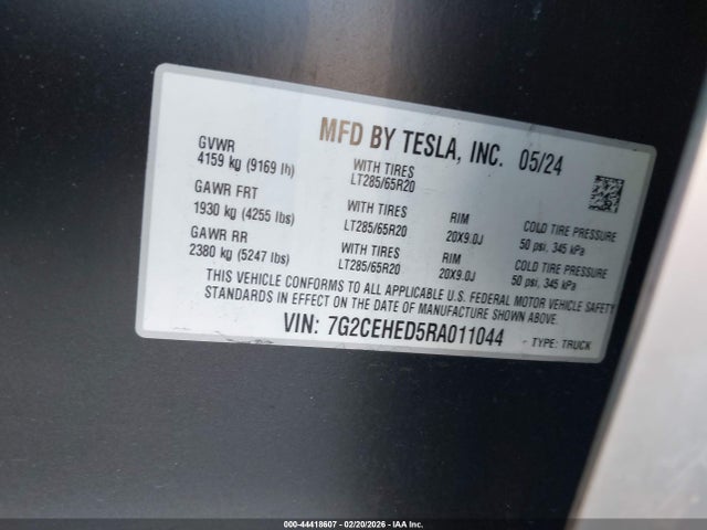 2024 TESLA CYBERTRUCK 7G2CEHED5RA011044 Photo 8