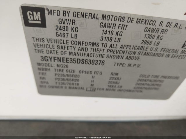 2013 CADILLAC SRX 3GYFNEE35DS638376 Photo 8