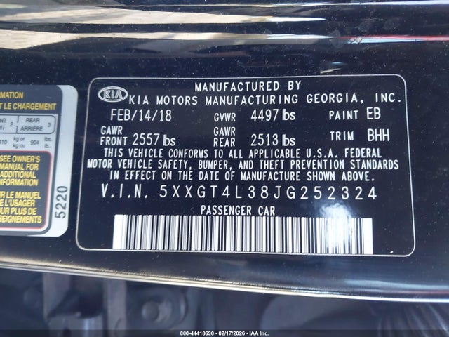 2018 KIA OPTIMA 5XXGT4L38JG252324 Photo 8