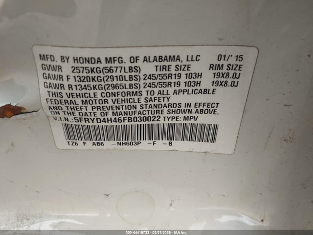 2015 ACURA MDX 5FRYD4H46FB030022 Photo 8