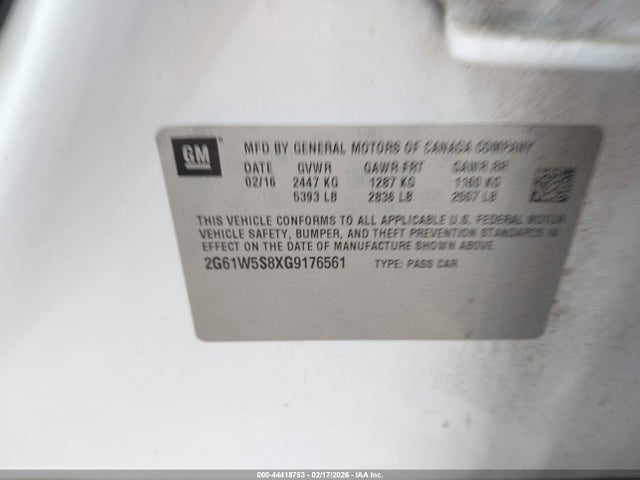 2016 CADILLAC XTS 2G61W5S8XG9176561 Photo 8