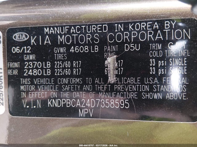 2013 KIA SPORTAGE KNDPBCA24D7358595 Photo 8