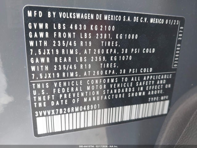 2024 VOLKSWAGEN TAOS 3VVVX7B26RM048901 Photo 8