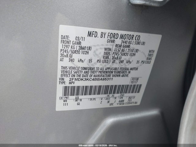 2011 FORD EDGE 2FMDK3KC4BBA95311 Photo 8