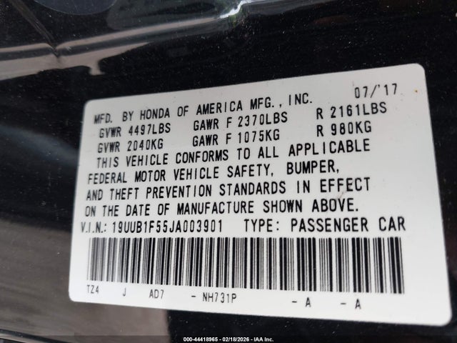 2018 ACURA TLX 19UUB1F55JA003901 Photo 8