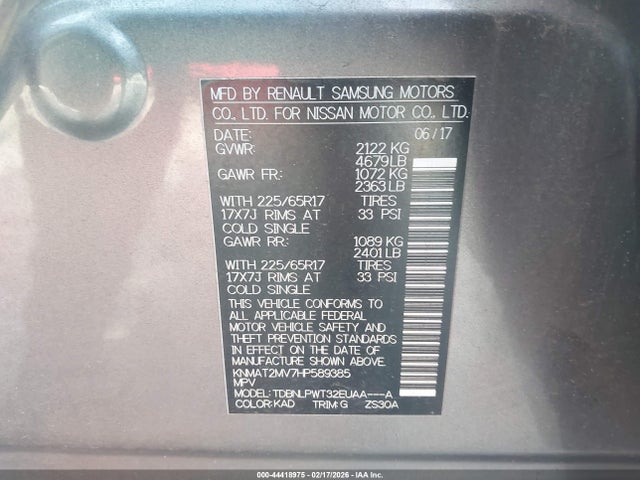 Nissan ROGUE S 2017 KNMAT2MV7HP589385 Image 9