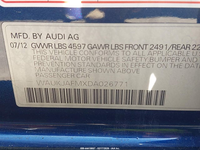 2013 AUDI A3 WAUKJAFMXDA026771 Photo 8