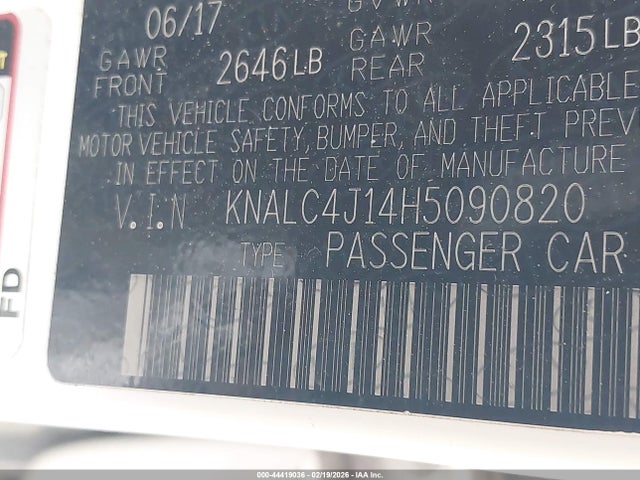KIA Cadenza Premium 2017 KNALC4J14H5090820 Image 9
