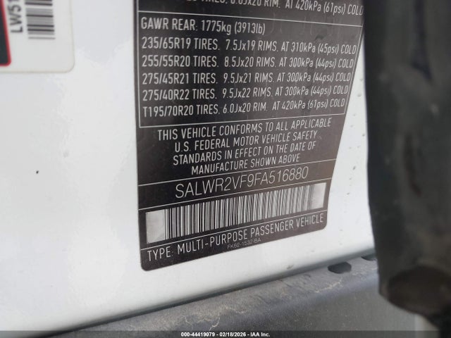 Продаж на аукціоні авто 2015 Land Rover Range Rover Sport 3.0l V6 Supercharged Hse, vin: SALWR2VF9FA516880, номер лоту: 44419079