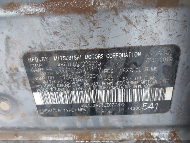 2020 MITSUBISHI OUTLANDER JA4AZ3A37LZ027372 Photo 8
