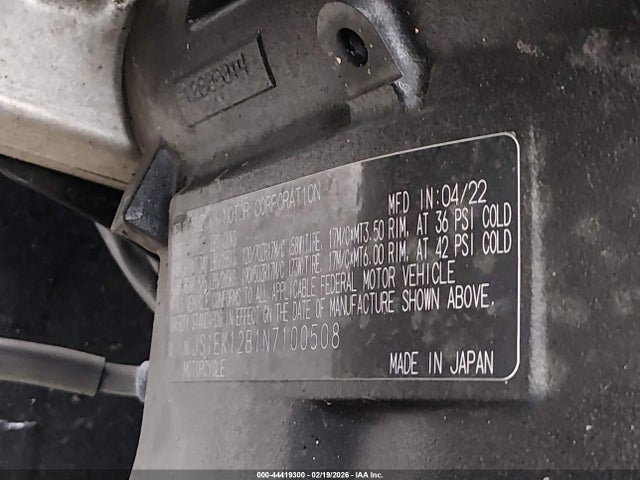 JS1EK12B1N7100508 Suzuki Gsx1000 Gt/gt+
