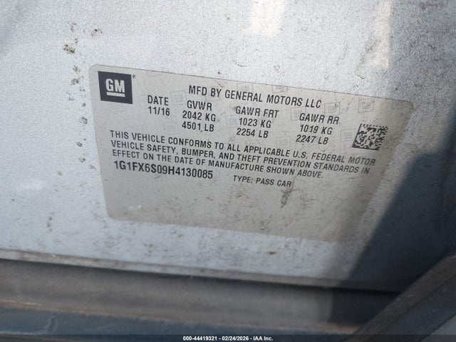 1G1FX6S09H4130085 Chevrolet Bolt Ev Premier