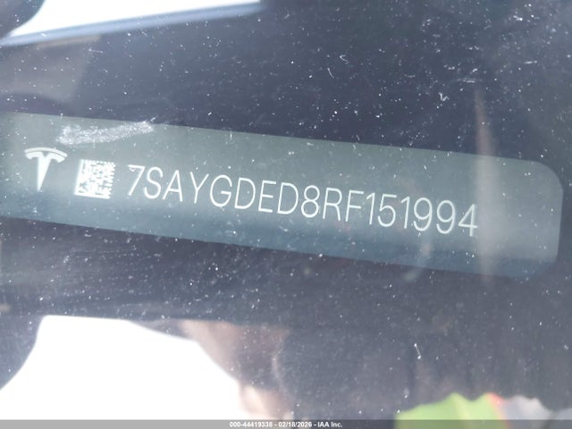 Продажа на аукционе авто 2024 Tesla Model Y, vin: 7SAYGDED8RF151994, номер лота: 44419338