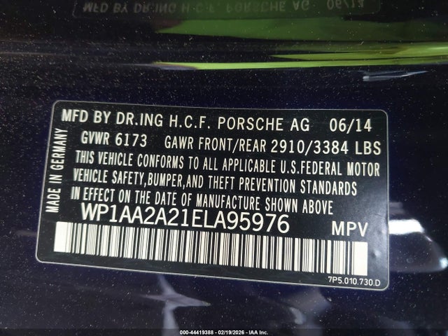 2014 PORSCHE CAYENNE WP1AA2A21ELA95976 Photo 8