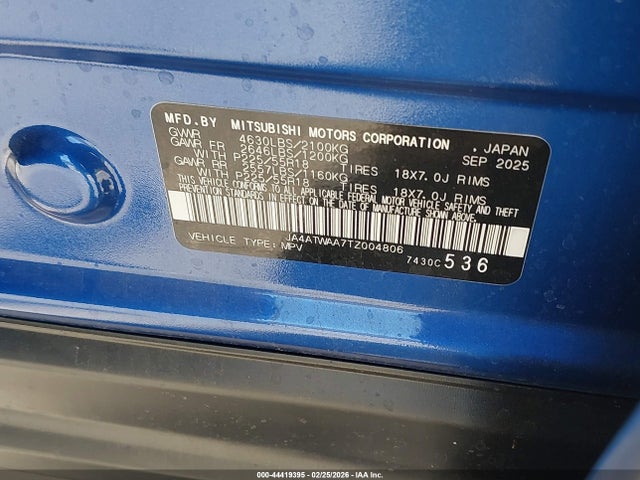 2026 MITSUBISHI ECLIPSE CROSS JA4ATWAA7TZ004806 Photo 8