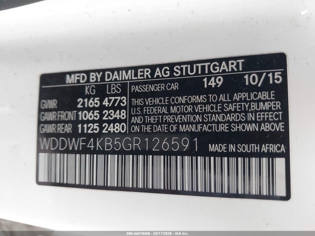 Продажа на аукционе авто 2016 Mercedes-benz C 300 4matic, vin: WDDWF4KB5GR126591, номер лота: 44419486
