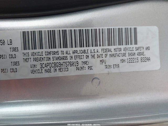 Dodge Journey Sxt 2017 3C4PDCBG9HT576019 Image 9