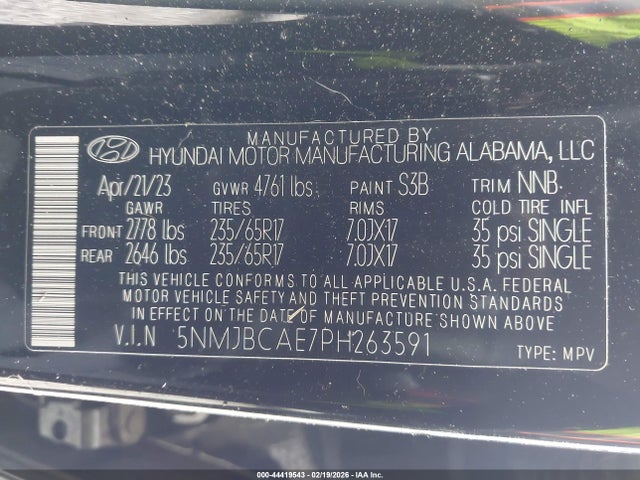 Hyundai TUCSON SEL 2023 5NMJBCAE7PH263591 Image 9