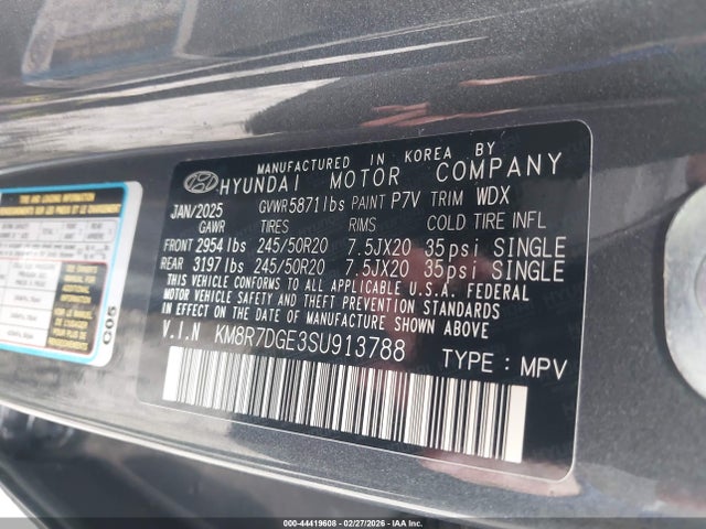 Hyundai Palisade Calligraphy 2025 KM8R7DGE3SU913788 Image 9