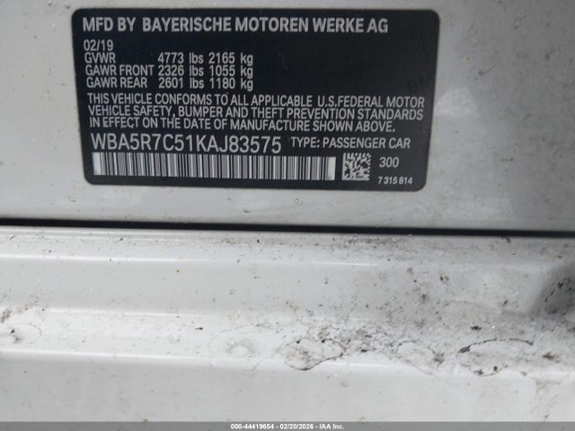 Продажа на аукционе авто 2019 Bmw 330i Xdrive, vin: WBA5R7C51KAJ83575, номер лота: 44419654