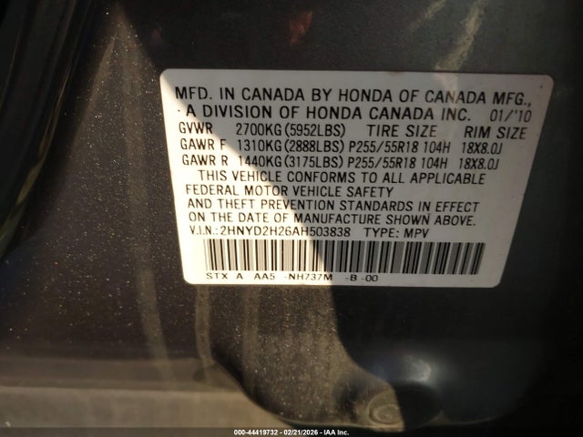 2010 ACURA MDX 2HNYD2H26AH503838 Photo 8